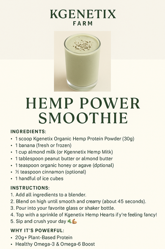 Kgenetix Farm Organic Hemp Protein Powder (16 oz)